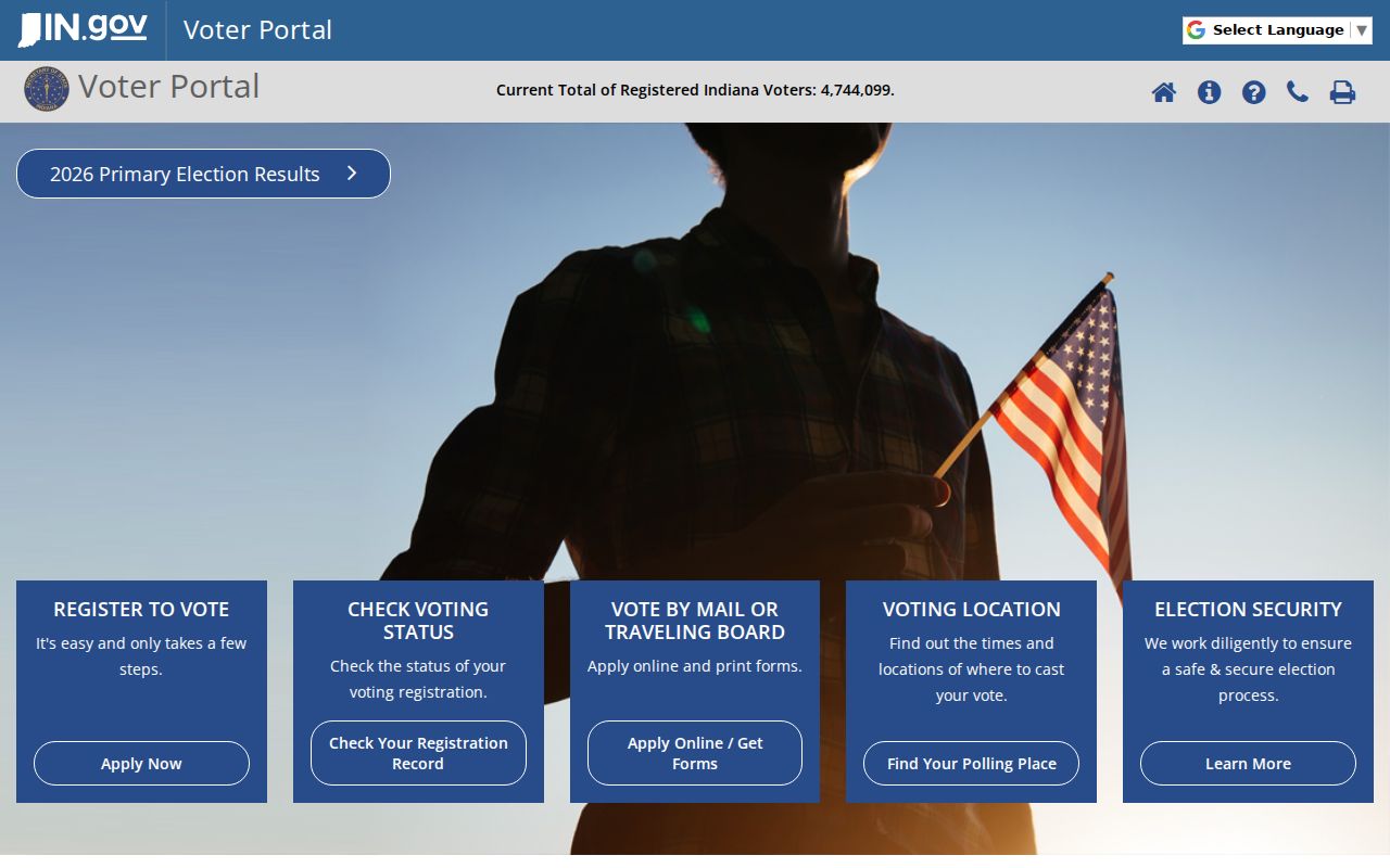 Indiana Voters official lookup serving St. Joseph County residents