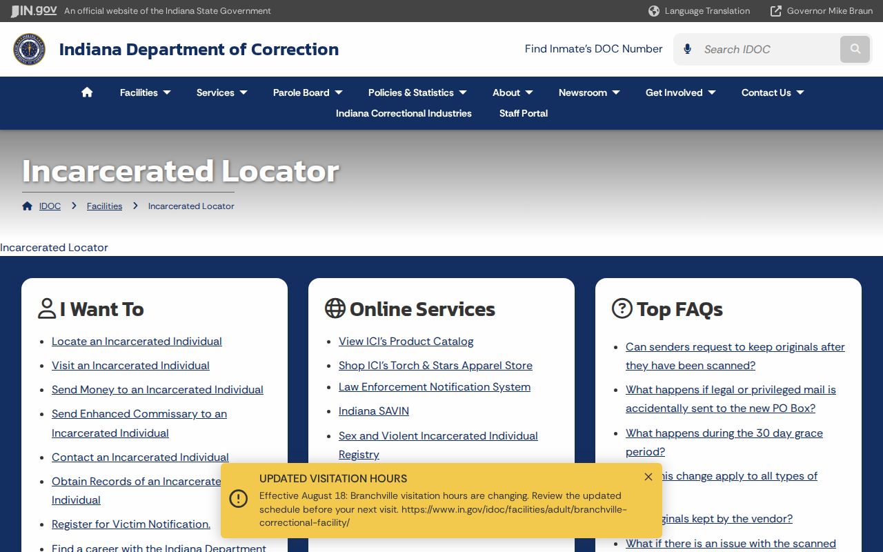 St. Joseph County resident lookup through Indiana offender locator